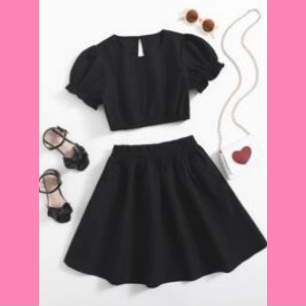 SHEIN Black Kids Matching Set